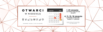 Jesteśmy otwarci w niedzielę!