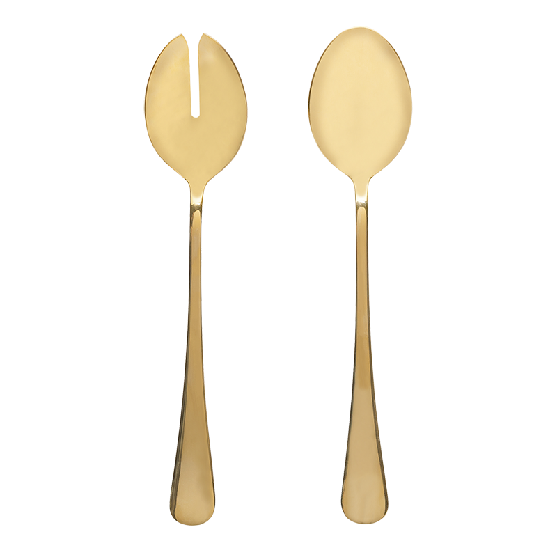 złote sztućce, sztućce, Home&You, łyzki do sałatek
