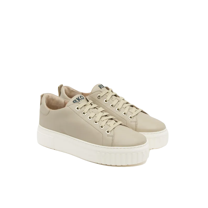 Ryłko - SZARO-BEŻOWE PÓŁBUTY NA LEKKIEJ PODESZWIE JUNE