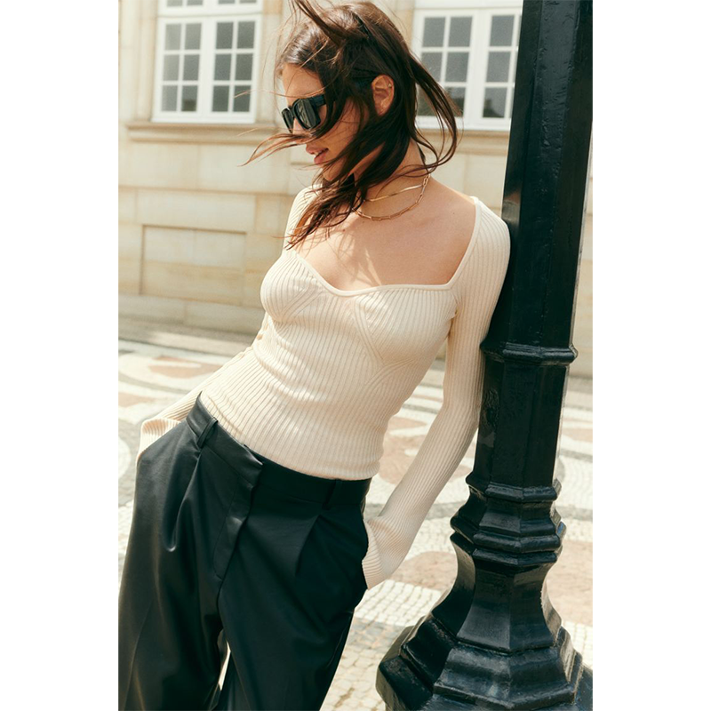 H&M - Sweter o splocie w prążki