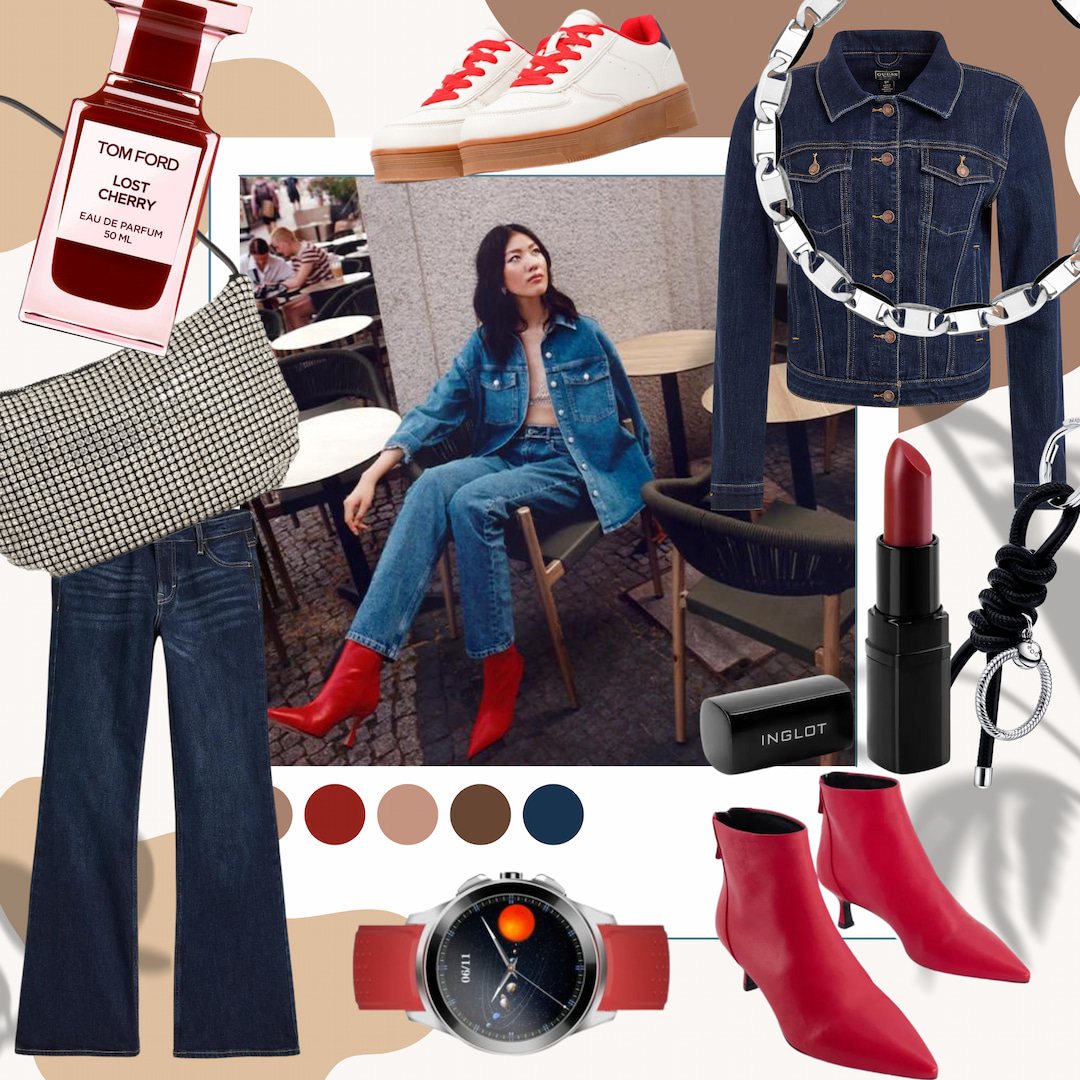 Total denim look