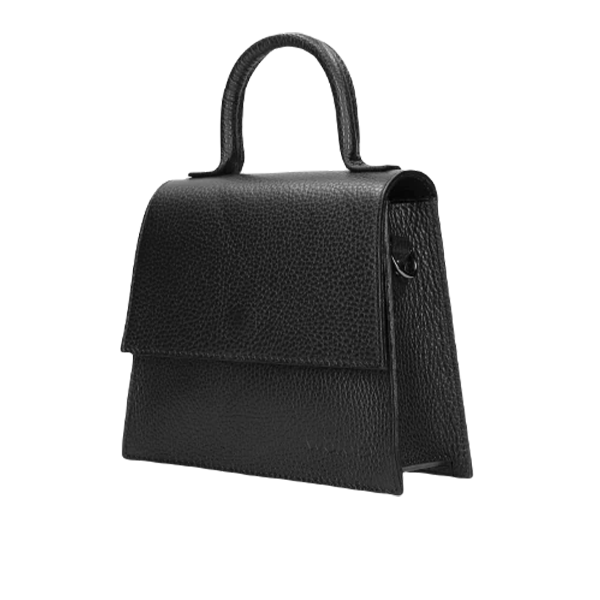 Wojas - Czarna elegancka torebka damska ze skóry licowej