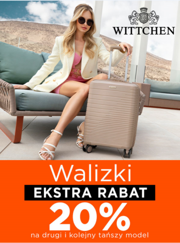 Ekstra 20% na druga i kolejną tańszą walizkę
