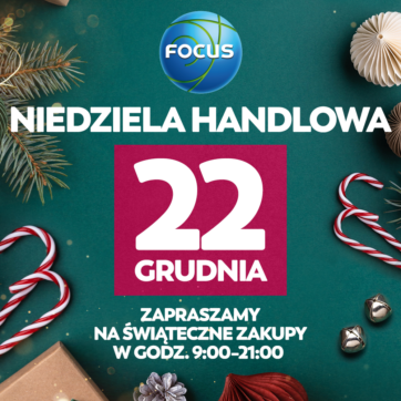 Niedziela handlowa 22 grudnia!