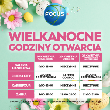 Wielkanocne godziny otwarcia!