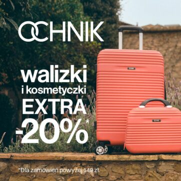 Przygotuj się na wyjazd z OCHNIK! -20% na walizki i kosmetyczki przy zakupie za min. 149 zł!