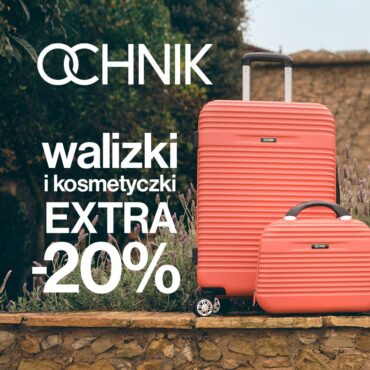 Czas na wakacyjne pakowanie z OCHNIK! Skorzystaj z rabatu -20% na drugą i kolejną walizkę i kosmetyczkę.