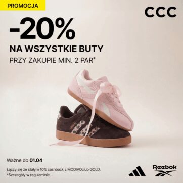 -20% na wszystkie buty przy zakupie 2 par