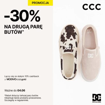 Teraz w CCC-30% na drugą parębutów!
