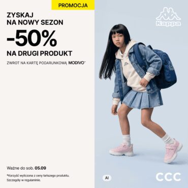 Teraz w CCC -50% na drugi tańszy produkt ze zwrotem na Kartę Podarunkową MODIVO!