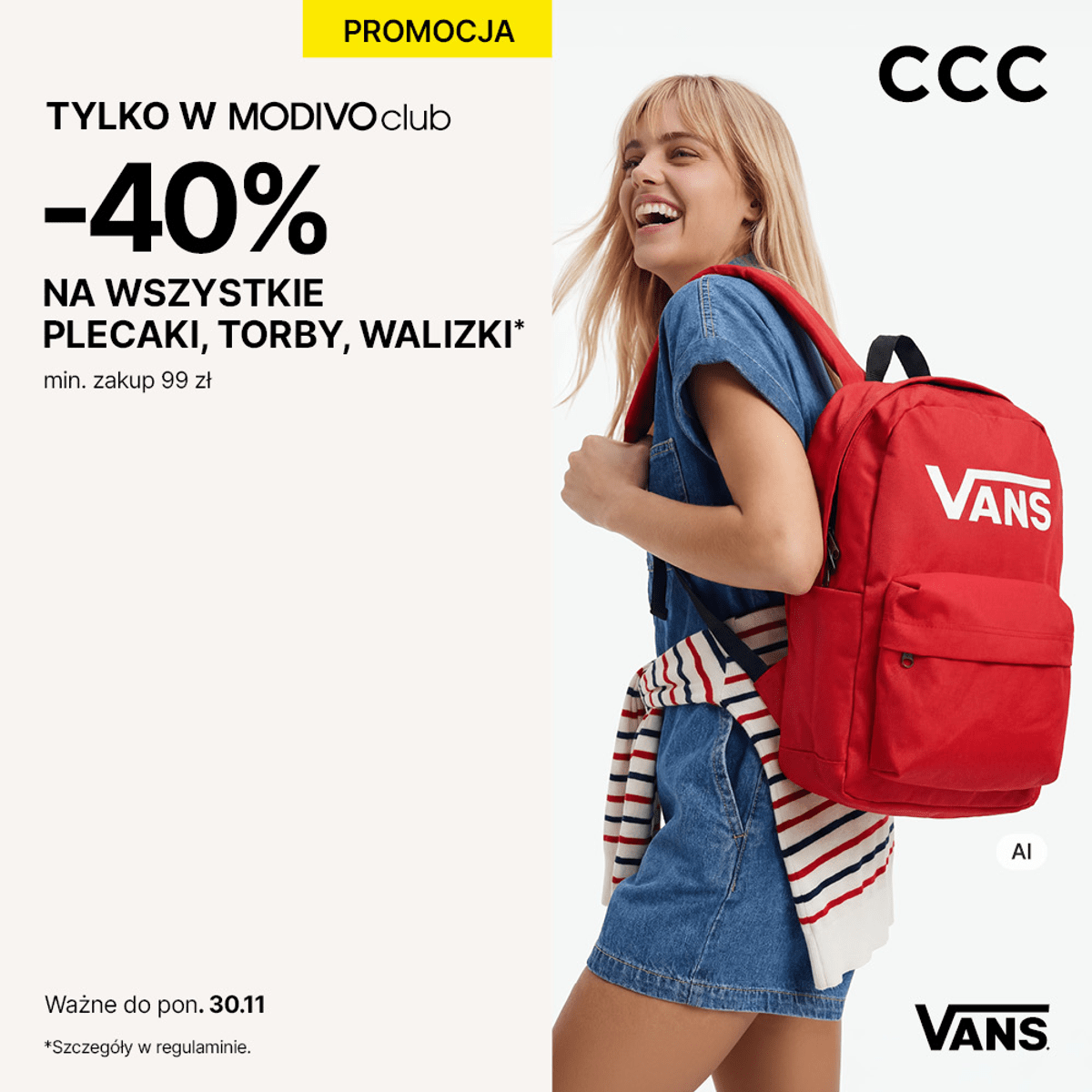 Nowy sezon i -40% na wszystkie plecaki, torby i walizki z MODIVOclub!