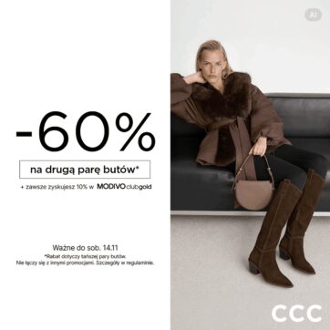 Teraz w CCC -60% na drugą parę butów!